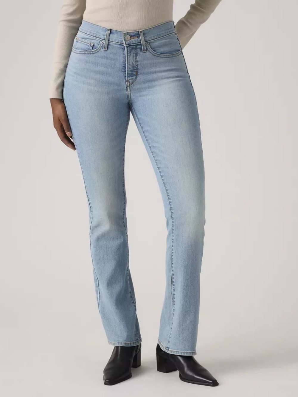 LEVI'S (31) 315 Shaping Bootcut Jeans Stretch Denim Light Wash